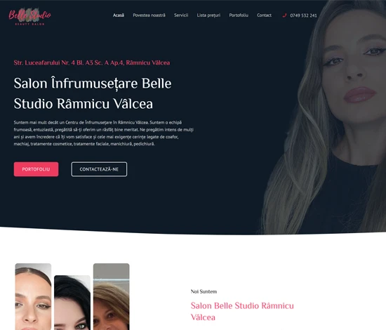 belle studio website